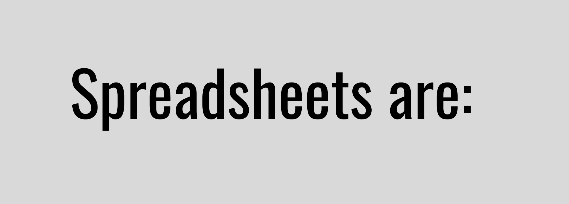 spreadsheet solution